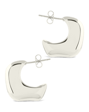 Load image into Gallery viewer, Demi Chunky Molten Metal Hoop Earrings