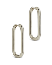 Load image into Gallery viewer, Kaylani Elongated Geo Hoops