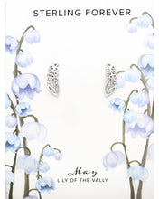 Load image into Gallery viewer, Sterling Silver Birth Flower Stud Earrings