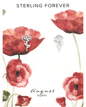 Load image into Gallery viewer, Sterling Silver Birth Flower Stud Earrings
