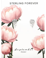 Load image into Gallery viewer, Sterling Silver Birth Flower Stud Earrings