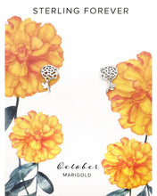 Load image into Gallery viewer, Sterling Silver Birth Flower Stud Earrings