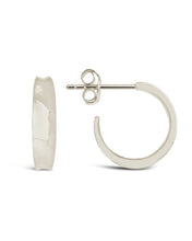 Load image into Gallery viewer, Sterling Silver Graduated Huggie Hoop Earrings