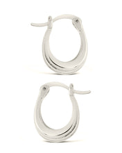Load image into Gallery viewer, Sterling Silver Ripple Statement Hoop Earrings
