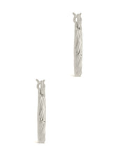 Load image into Gallery viewer, Sterling Silver Anita Textured Hoop Earrings