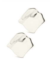 Load image into Gallery viewer, Sterling Silver Vivien Molten Square Statement Studs
