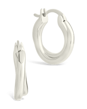 Load image into Gallery viewer, Sterling Silver Janice Twisted Hoop Earrings