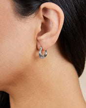 Load image into Gallery viewer, Sterling Silver Janice Twisted Hoop Earrings