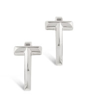 Load image into Gallery viewer, Sterling Silver Kaira Crossbar Hoops