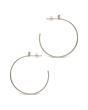 Load image into Gallery viewer, Sterling Silver Kamryn Luxe Stone Accent Hoops