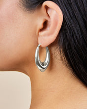 Load image into Gallery viewer, 1.5" V Drop Hoop Earrings