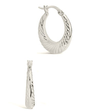 Load image into Gallery viewer, Delia Textured Hoop Earrings