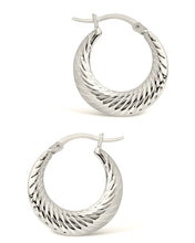 Load image into Gallery viewer, Delia Textured Hoop Earrings