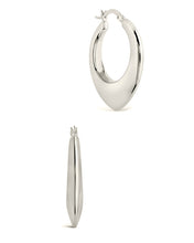 Load image into Gallery viewer, Indy Elongated Hoop Earrings