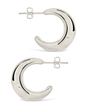 Load image into Gallery viewer, Eclipse Polished Hoop Earrings