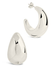 Load image into Gallery viewer, Eclipse Polished Hoop Earrings
