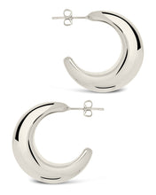 Load image into Gallery viewer, Eclipse Polished Hoop Earrings
