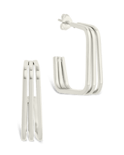 Load image into Gallery viewer, Square Prong Davina Hoop