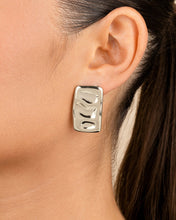 Load image into Gallery viewer, Monet Molten Metal Bar Stud Earrings