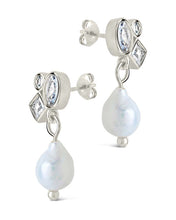 Load image into Gallery viewer, Penny CZ & Pearl Cluster Studs