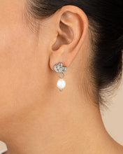 Load image into Gallery viewer, Penny CZ & Pearl Cluster Studs