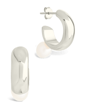 Load image into Gallery viewer, Sterling Silver Micki Pearl Drop Stud Earrings