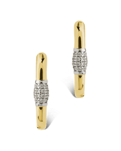 Load image into Gallery viewer, Tanya CZ Dualtone Carabiner Hoops
