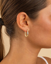 Load image into Gallery viewer, Tanya CZ Dualtone Carabiner Hoops