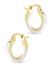 Load image into Gallery viewer, Sterling Silver Janice Twisted Hoop Earrings
