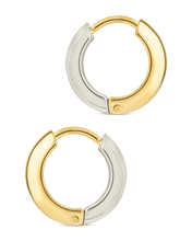 Load image into Gallery viewer, Betina Dual Tone Thick Micro Hoops