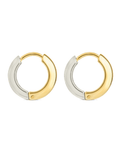Load image into Gallery viewer, Betina Dual Tone Thick Micro Hoops