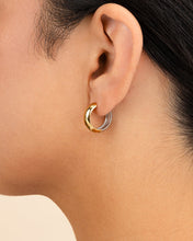 Load image into Gallery viewer, Betina Dual Tone Thick Micro Hoops