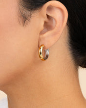 Load image into Gallery viewer, Betina Dual Tone Thick Micro Hoops