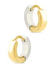 Load image into Gallery viewer, Francisca Dual Tone Thick Micro Hoops