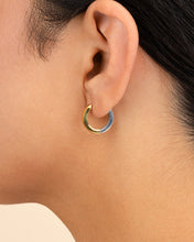 Load image into Gallery viewer, Francisca Dual Tone Thick Micro Hoops