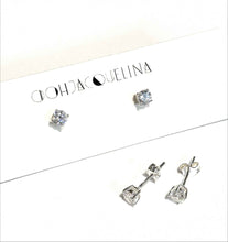 Load image into Gallery viewer, 14K GF or Sterling Silver Swarovski stud earrings