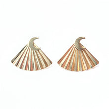Load image into Gallery viewer, 14K GF Mini Moon stud earrings