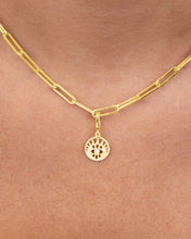Load image into Gallery viewer, Sterling Silver CZ Evil Eye Disc Charm