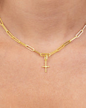 Load image into Gallery viewer, Sterling Silver CZ Cross Charm