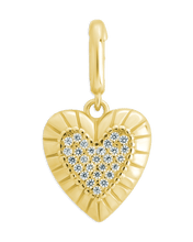 Load image into Gallery viewer, Sterling Silver CZ Heart Charm
