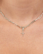 Load image into Gallery viewer, Sterling Silver CZ Cross Charm