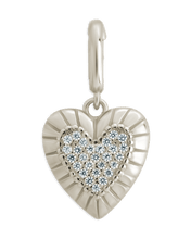 Load image into Gallery viewer, Sterling Silver CZ Heart Charm