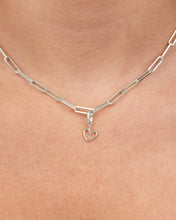 Load image into Gallery viewer, Sterling Silver Polished Heart Outline Charm