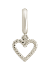 Load image into Gallery viewer, Sterling Silver Braided Heart Outline Charm