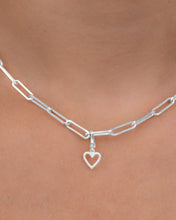 Load image into Gallery viewer, Sterling Silver Braided Heart Outline Charm