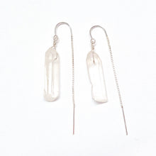 Load image into Gallery viewer, Mini Quartz Crystal thread earrings
