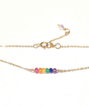 Load image into Gallery viewer, Chakra Stones Rainbow choker necklace