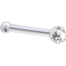 Load image into Gallery viewer, Solid 14K White Gold 1.5mm Genuine Diamond Nose Ring