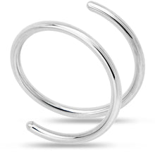 Load image into Gallery viewer, Double Hoop Nose 925 Sterling Silver Spiral Nose Ring - DON GREAT
