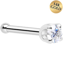 Load image into Gallery viewer, 14k White Gold 2mm Lab Grown Diamond Nose Ring